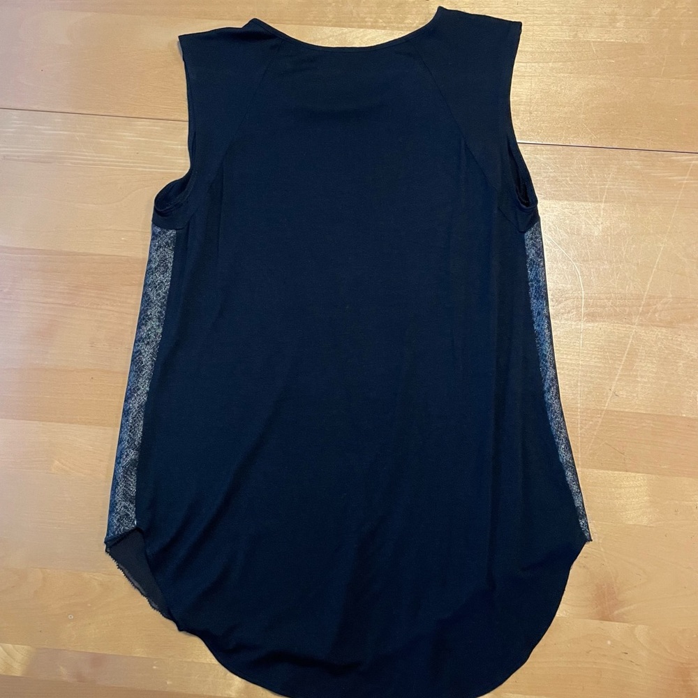 RACHEL Rachel Roy Gold Necklace Snakeskin Tank Top Size XS - Picture 9 of 11